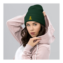 Load image into Gallery viewer, Namaste Third Eye Chakra Embroidered Cuffed Beanie, Beanies Hats For Men, Beanie For Women