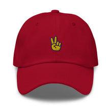 Load image into Gallery viewer, Peace Hand Sign Embroidered Relaxed Fit Baseball Cap, Hats for Men, Sun Hats for Women