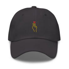 Load image into Gallery viewer, Finger Heart Korean Love Sign Embroidered Baseball Caps, Hats For Men, Sun Hats For Women