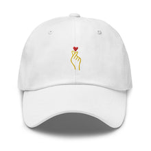 Load image into Gallery viewer, Finger Heart Korean Love Sign Embroidered Baseball Caps, Hats For Men, Sun Hats For Women