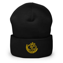 Load image into Gallery viewer, Om Embroidered Cuffed Beanie, Beanies Hats For Men, Beanie For Women, Yoga Gifts, Buddha Gifts