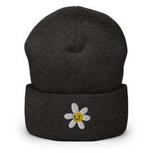 Load image into Gallery viewer, Sunshine Smiley Daisy Embroidered Cuffed Beanie, Beanies Hats For Men, Beanie For Women