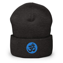 Load image into Gallery viewer, Om Embroidered Cuffed Beanie, Beanies Hats For Men, Beanie For Women, Yoga Gifts, Buddha Gifts
