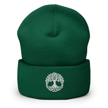 Load image into Gallery viewer, Tree Of Life Embroidered Cuffed Beanie, Beanies Hats For Men, Beanie For Women, Yoga Gifts