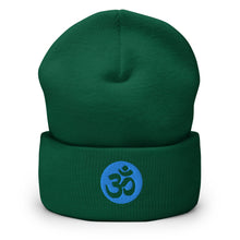 Load image into Gallery viewer, Om Embroidered Cuffed Beanie, Beanies Hats For Men, Beanie For Women, Yoga Gifts, Buddha Gifts