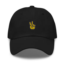 Load image into Gallery viewer, Peace Hand Sign Embroidered Relaxed Fit Baseball Cap, Hats for Men, Sun Hats for Women

