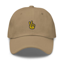 Load image into Gallery viewer, Peace Hand Sign Embroidered Relaxed Fit Baseball Cap, Hats for Men, Sun Hats for Women
