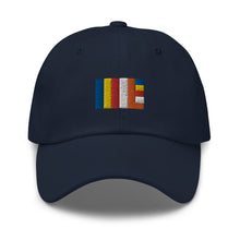 Load image into Gallery viewer, Buddhist Flag Embroidered Baseball Caps, Hats For Men, Sun Hats For Women, Buddha Gifts, Yoga Gifts
