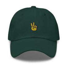 Load image into Gallery viewer, Peace Hand Sign Embroidered Relaxed Fit Baseball Cap, Hats for Men, Sun Hats for Women
