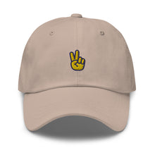 Load image into Gallery viewer, Peace Hand Sign Embroidered Relaxed Fit Baseball Cap, Hats for Men, Sun Hats for Women
